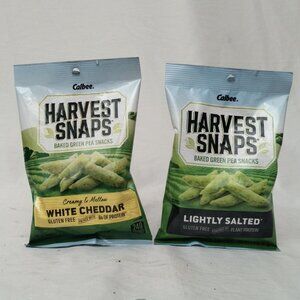 Harvest Snaps Green Pea Snack Crisps White Cheddar Slightly Salted 1.75-2.0 oz